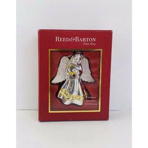 Rare NEW in Original Box REED & BARTON GLITTER ANGEL Christmas Ornament